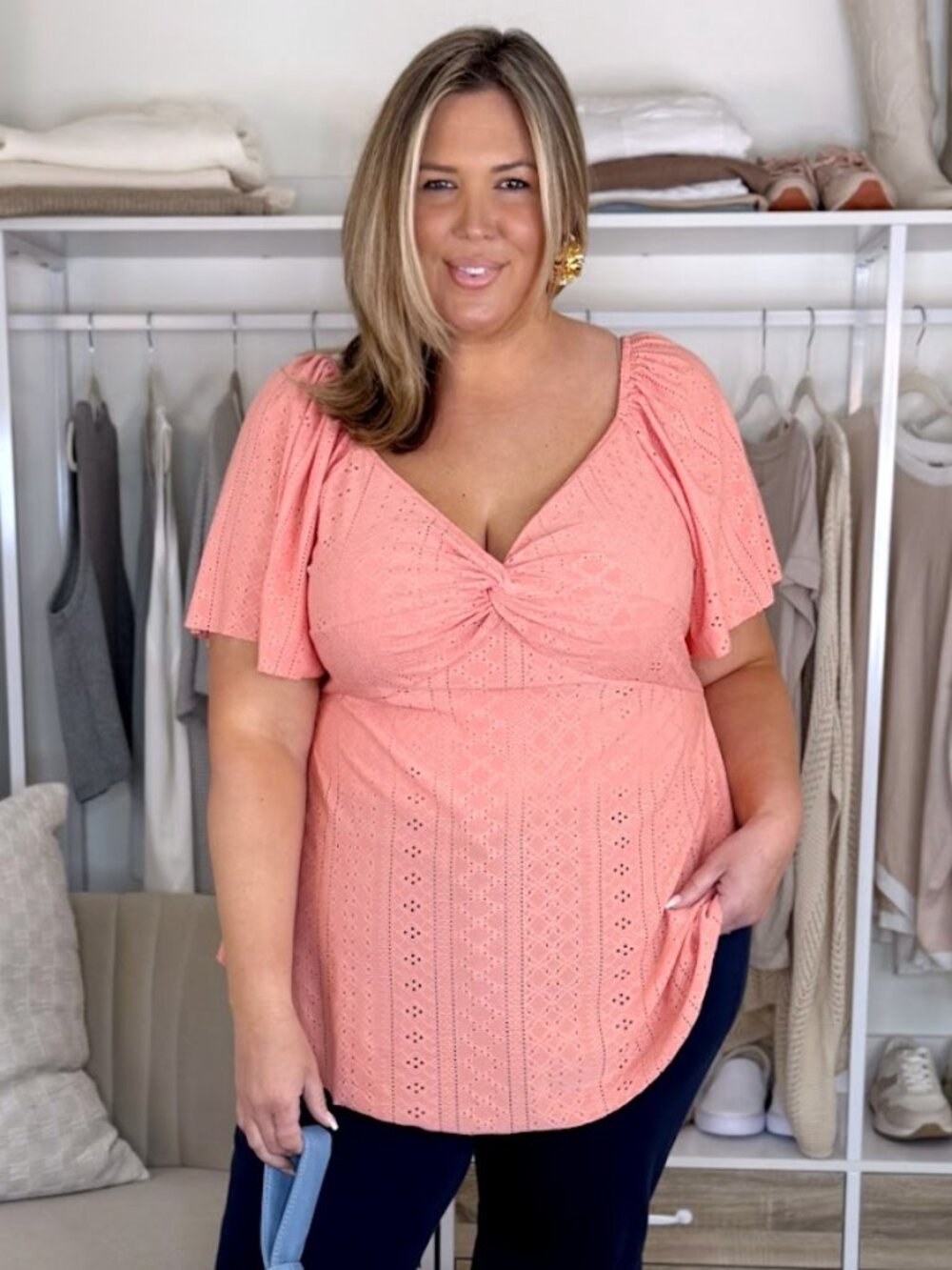 Amazon Sweetheart Ruffle Sleeve Tunic